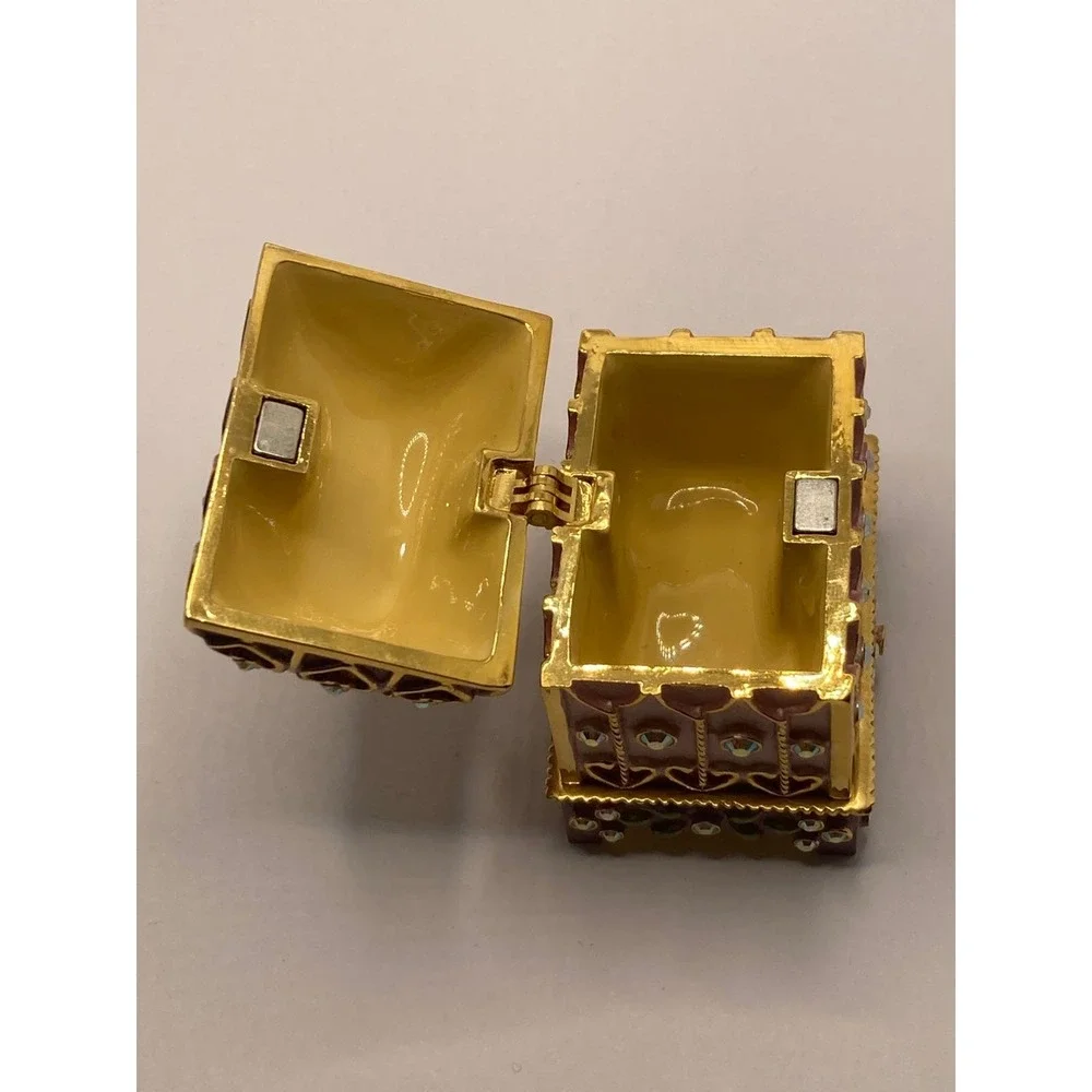 Vintage‎ Joan Rivers Enamel Mini Jewelry Box Trinket